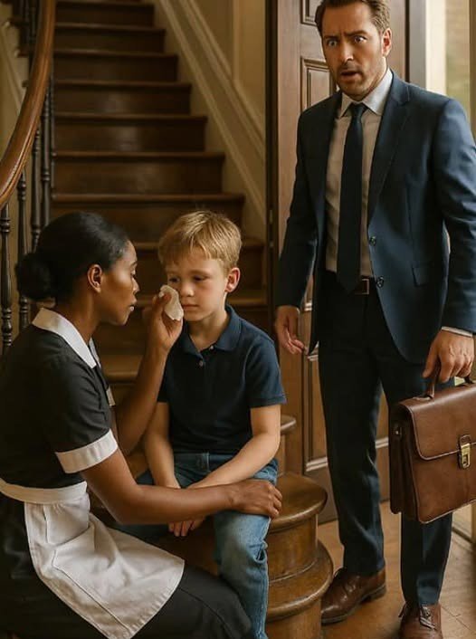 Ο Ρίτσαρντ Λόσον δεν έπρεπε να έχει επιστρέψει σπίτι πριν από τη δύση του ηλίου. Το πρόγραμμά του προέβλεπε δείπνο με επενδυτές, η βοηθός του τον περίμενε ήδη με το αυτοκίνητο στην είσοδο, και στο γραφείο του η βραδινή αναφορά τον ανέμενε σαν πιστό σκυλί. Κι όμως, όταν οι πόρτες του ασανσέρ άνοιξαν στην απόλυτη ηρεμία της μεζονέτας του, τίποτα από όλον αυτόν τον κόσμο δεν τον άγγιξε. Μόνο ένας πνιγμένος λυγμός και μια απαλή, καθησυχαστική φωνή που ψιθύριζε: «Εντάξει. Κοίτα με. Ανέπνευσε.» Ο Ρίτσαρντ διέσχισε το κατώφλι, κρατώντας ακόμη σφιχτά την τσάντα του. Στις σκάλες είδε τον Όλιβερ, τον οκτάχρονο γιο του, καθισμένο με δάκρυα στα μεγάλα μπλε μάτια του. Στο μάγουλό του φαινόταν μια μωβ μελανιά. Μπροστά του, γονατιστή, η οικονόμος — η Γκρέις — του σκούπιζε το πρόσωπο με ένα δροσερό πανί, τόσο απαλά που ο διάδρομος έμοιαζε με μικρό, σιωπηλό παρεκκλήσι. Ο Ρίτσαρντ ένιωσε τον λαιμό του να σφίγγεται. «Όλιβερ;» Η Γκρέις σήκωσε το βλέμμα της. Τα χέρια της δεν έτρεμαν∙ απλώς σταμάτησαν, γαλήνια, σαν αργός, σταθερός χτύπος καρδιάς. «Κύριε Λόσον, επιστρέψατε νωρίτερα από το αναμενόμενο.» Ο μικρός κοίταξε τις κάλτσες του. «Γεια σου, μπαμπά.» «Τι συνέβη;» ρώτησε ο Ρίτσαρντ, με μια αιχμή φόβου στη φωνή του που δεν κατάφερε να κρύψει. «Ένα μικρό ατύχημα», απάντησε ήρεμα η Γκρέις. «Μικρό;» αντέτεινε κοφτά. «Είναι χτυπημένος.» Ο Όλιβερ τινάχτηκε, λες και τα λόγια πόνεσαν περισσότερο από τη μελανιά. Η Γκρέις ακούμπησε το χέρι της στον ώμο του. «Άφησέ με να τελειώσω και μετά θα εξηγήσω.» Ο Ρίτσαρντ άφησε κάτω την τσάντα του και έγνεψε. Η γνώριμη μυρωδιά λεμονιού και λεβάντας — αυτή που χρησιμοποιούσε η Γκρέις όταν καθάριζε το κιγκλίδωμα — πλανιόταν στον αέρα. Τα πάντα έδειχναν ήρεμα, αν και τίποτα δεν ήταν. Η Γκρέις δίπλωσε το πανί με προσοχή, σαν να έκλεινε ένα βιβλίο με σημασία. «Όλιβερ, θέλεις να το πεις εσύ στον πατέρα σου ή να το πω εγώ;» Το παιδί έσφιξε τα χείλη. «Υπήρξε κάποιο θέμα στο σχολείο», είπε τελικά η Γκρέις. Ο Ρίτσαρντ συνοφρυώθηκε. «Δεν έλαβα καμία ενημέρωση.» «Δεν ήταν κάτι προγραμματισμένο», απάντησε εκείνη. «Καλύτερα να καθίσουμε για να το συζητήσουμε.» Πήγαν στο σαλόνι. Το απογευματινό φως χρύσιζε το ξύλινο πάτωμα και τις κορνίζες με τις οικογενειακές φωτογραφίες: ο Όλιβερ στην παραλία με τη μητέρα του∙ ο Όλιβερ στο πρώτο του ρεσιτάλ πιάνου∙ ο Όλιβερ κοιμισμένος πάνω στο στήθος του πατέρα του. Η Γκρέις κάθισε απέναντι και μαλάκωσε τη φωνή της. «Ακούω.» Τους εξήγησε πως σε μάθημα ανάγνωσης δύο συμμαθητές κορόιδευαν τον Όλιβερ επειδή διάβαζε αργά. Εκείνος υπερασπίστηκε τον εαυτό του — και ένα άλλο παιδί. Ακολούθησε καβγάς και τον χτύπησαν. «Αυτό είναι εκφοβισμός», είπε ο Ρίτσαρντ. «Γιατί δεν με κάλεσαν;» «Το σχολείο επικοινώνησε με την κυρία Λόσον», απάντησε η Γκρέις. «Μου ζήτησε να πάω εγώ, είχε μια σημαντική παρουσίαση.» Ο Ρίτσαρντ ένιωσε το γνώριμο τσίμπημα απογοήτευσης. Η Αμέλια πάντα υποβάθμιζε τα προβλήματα για να μη διαταράσσεται το πρόγραμμά της — αποτελεσματική, αλλά απόμακρη. «Πού είναι τώρα;» «Στο δρόμο. Θα φτάσει σύντομα.» Η Γκρέις χαμήλωσε τη φωνή. «Το σχολείο ανέφερε επίσης πιθανή δυσλεξία. Μια αξιολόγηση θα βοηθούσε.» «Δυσλεξία;» επανέλαβε ο Ρίτσαρντ. Ο Όλιβερ ψιθύρισε: «Μερικές φορές τα γράμματα… κινούνται. Η Γκρέις με βοηθάει.» Ο Ρίτσαρντ τον κοίταξε σαν να έβλεπε ξαφνικά ένα άλλο παιδί: τον μικρό μηχανικό των Lego∙ το αγόρι που φοβόταν να διαβάσει δυνατά. Η Γκρέις άνοιξε το σημειωματάριό της και το ακούμπησε στο τραπέζι. Μέσα υπήρχαν ημερομηνίες, αστεράκια, μικροί στόχοι. Στο εξώφυλλο, γραμμένο με τον αδέξιο γραφικό χαρακτήρα του Όλιβερ: Σημεία Θάρρους. Η καρδιά του Ρίτσαρντ λύγισε. «Το έφτιαξες εσύ;» «Μαζί το κάναμε», είπε η Γκρέις, δείχνοντας τον μικρό. «Το σχολείο είπε ότι δεν έπρεπε να τσακωθώ», ψιθύρισε ο Όλιβερ. «Αλλά ο Μπεν έκλαιγε… μπέρδευε το β με το δ. Ήξερα πώς νιώθει.» Ο Ρίτσαρντ κατάπιε. Η μελανιά του γιου του ήταν ασήμαντη μπροστά στο θάρρος που είχε δείξει. «Είμαι περήφανος για σένα», του είπε. «Και λυπάμαι που δεν ήμουν εκεί.» Το κλικ της πόρτας ανήγγειλε την άφιξη της Αμέλια. Το άρωμα γαρδένιας πλημμύρισε τον χώρο. Το βλέμμα της είχε μια σκιά ενοχής. Η συζήτηση που ακολούθησε άνοιξε παλιές πληγές: αποσιωπημένες ανησυχίες, βεβιασμένες αποφάσεις, κι η παραδοχή της Αμέλια πως ήθελε «να τον προστατεύσει από τον ίδιο του τον εαυτό». Κι όμως, ανάμεσα στα λόγια, δημιουργήθηκε ένας νέος χώρος: η συνειδητοποίηση ότι η δύναμη δεν βρίσκεται στον έλεγχο, αλλά στην παρουσία. Ο Ρίτσαρντ αποκάλυψε τότε ένα μυστικό: κι εκείνος, παιδί, έβλεπε τα γράμματα να χορεύουν στη σελίδα σαν έντομα. Δεν το ομολόγησε ποτέ∙ απλώς έμαθε να προσποιείται. Ο Όλιβερ τον κοίταξε έκπληκτος. Εκείνο το βράδυ, αποφάσισαν κάτι νέο: κάθε Τετάρτη στις έξι, «Λέσχη Μπαμπά και Όλι». Αδιαπραγμάτευτο. Η αξιολόγηση προγραμματίστηκε, και η Γκρέις — κατόπιν πρόσκλησης του ίδιου του Όλιβερ — θα ήταν παρούσα. Στη σχολική συνάντηση, ο μικρός διάβασε με τρεμάμενη αλλά σταθερή φωνή: «Δεν θέλω να τσακώνομαι. Θέλω να διαβάζω όπως χτίζω με Lego. Αν τα γράμματα έμεναν ακίνητα, θα μπορούσα να κάνω τα πάντα.» Ο Ρίτσαρντ του έπιασε απαλά το χέρι. «Θα φροντίσουμε να μείνουν ακίνητα.» Ο δάσκαλος έγνεψε καταφατικά. Στο δρόμο για το σπίτι, ο Όλιβερ ρώτησε: «Μπαμπά, τα πράγματα για τους ενήλικες…»