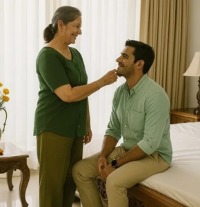 Ποτέ δεν θα μπορούσα να φανταστώ ότι, στα εξήντα μου, η ζωή μου θα έπαιρνε μια τόσο απροσδόκητη στροφή. Πάντα υπήρξα προσεκτική, πιστή στους κανόνες και στις αρχές μου· η οικογένειά μου, ο άντρας μου, τα παιδιά μου – ήταν ολόκληρος ο κόσμος μου. Όμως, ένα βράδυ, όλα ανατράπηκαν: ξύπνησα δίπλα σε έναν άντρα που δεν γνώριζα. Το πρωί, ο πανικός και η σύγχυση με κυρίευσαν. Η καρδιά μου χτυπούσε τόσο δυνατά, που φοβόμουν πως θα σταματούσε. Ο άντρας δίπλα μου —με γκρίζα μαλλιά και ένα πρόσωπο παράξενα οικείο— με κοιτούσε ήρεμα, σχεδόν τρυφερά. Όλα είχαν αρχίσει το προηγούμενο βράδυ, σε ένα πάρτι γενεθλίων στο Δελχί για έναν παλιό φίλο. Είχα πιει λίγο παραπάνω από το συνηθισμένο. Από τότε που έχασα τον άντρα μου, οι φίλοι μου προσπαθούσαν να με πείσουν να βγαίνω περισσότερο, να ξαναβρώ χαρά στη ζωή. Εκείνο το βράδυ, μέσα σε γέλια, μουσική και ανάλαφρες κουβέντες, βρέθηκα να μιλάω με τον Ρατζίβ – έναν ήρεμο, ευγενικό άντρα, που χωρίς να το καταλάβω, μου έγινε ξαφνικά τόσο οικείος όσο κανείς άλλος εδώ και χρόνια. Κι ύστερα… σκοτάδι. Θυμάμαι μόνο τη σταθερή χειραψία του και εκείνο το βλέμμα που έμοιαζε να φτάνει ως την ψυχή μου. Όταν ξύπνησα, βρισκόμουν σε ένα άγνωστο διαμέρισμα στο Γκουργκάον, δίπλα του. Ο νους μου πάλευε να καταλάβει: τι είχε συμβεί; Καθώς έψαχνα το τηλέφωνο και το ρολόι μου, εκείνος γύρισε προς το μέρος μου και είπε χαμηλόφωνα: «Καλημέρα… πώς είσαι;» Η φωνή του ήταν ήρεμη, σχεδόν καθησυχαστική, αλλά μέσα της υπήρχε κάτι κρυφό, ανεξήγητο. Κοίταξα γύρω μου – κι εκεί, πάνω στο κομοδίνο, είδα μια φωτογραφία. Μια εικόνα που με πάγωσε: ο Ρατζίβ και δίπλα του ο άντρας μου, ο Ανίλ. Ένα ρίγος διαπέρασε το σώμα μου. Ο Ανίλ, ο άντρας που είχα θάψει πριν από πέντε χρόνια, εμφανιζόταν σε φωτογραφία με αυτόν τον άγνωστο. Πώς ήταν δυνατόν; Τι τους ένωνε; Θυμήθηκα τότε πως ο Ανίλ μιλούσε σπάνια για το παρελθόν του, για τους φίλους του. Ίσως, τελικά, κάτι πολύ πιο βαθύ τους συνέδεε. Με κόπο βρήκα τη φωνή μου: «Ποιος είσαι; Και γιατί έχεις φωτογραφία του συζύγου μου;» Ο Ρατζίβ σιώπησε για λίγο, πήρε μια βαθιά ανάσα και απάντησε ήρεμα: «Ήμασταν συμμαθητές και φίλοι στο πανεπιστήμιο. Οι δρόμοι μας χώρισαν, αλλά… ποτέ δεν πίστευα ότι θα σε έβρισκα έτσι.» Τα λόγια του με αναστάτωσαν. Αν ήταν τόσο στενός φίλος, γιατί δεν είχε εμφανιστεί ποτέ στη ζωή μας; Τον κοίταξα με επιφυλακτικότητα. Εκείνος, χαμηλώνοντας τη φωνή του, πρόσθεσε: «Υπάρχει κάτι που πρέπει να ξέρεις. Πριν πεθάνει, ο Ανίλ μού εμπιστεύτηκε ένα μυστικό.» Ένιωσα τον αέρα να φεύγει από τα πνευμόνια μου. Για πέντε χρόνια πίστευα πως ο Ανίλ είχε φύγει ξαφνικά, χωρίς προειδοποίηση. Τώρα όλα άλλαζαν. Ο Ρατζίβ άνοιξε το συρτάρι του κομοδίνου και έβγαλε έναν κιτρινισμένο φάκελο. Το γραφικό χαρακτήρα τον αναγνώρισα αμέσως – του Ανίλ. «Αυτό είναι το τελευταίο του γράμμα», είπε. «Το κράτησα πέντε χρόνια. Σήμερα ήρθε η ώρα να το διαβάσεις.» Με τρεμάμενα δάχτυλα, άνοιξα το φάκελο. > «Μίρα, αν διαβάζεις αυτό το γράμμα, σημαίνει πως δεν είμαι πια εδώ. > > Υπάρχει μια αλήθεια που κράτησα κρυφή. > Ο Ρατζίβ δεν είναι απλώς φίλος. Μου έσωσε τη ζωή περισσότερες από μία φορές. Του τη χρωστάω. > > Φοβάμαι ότι κάποια μέρα θα μείνεις μόνη. Αν έρθει αυτή η στιγμή, άφησέ τον να σταθεί δίπλα σου. Θα σε καταλάβει όπως με κατάλαβε κι εμένα. > > Και κάτι ακόμη: δεν πέθανα ξαφνικά. Ήξερα για την ασθένειά μου, αλλά δεν ήθελα να σε δω να υποφέρεις. Μόνο ο Ρατζίβ το ήξερε. > > Συγχώρεσέ με για τα μυστικά που σου αφήνω.» Τα δάκρυα κυλούσαν χωρίς έλεγχο. Όλα αυτά τα χρόνια πίστευα πως ο άντρας μου με είχε εγκαταλείψει χωρίς λόγο. Μα τώρα καταλάβαινα πως είχε ετοιμάσει ακόμη και τον τρόπο με τον οποίο θα ξαναγεννιόμουν μέσα από τη θλίψη μου. «Ήξερε για την ασθένεια του;» ψιθύρισα. Ο Ρατζίβ έγνεψε καταφατικά. «Ναι. Τον παρακάλεσα να σου το πει, αλλά δεν ήθελε. Έλεγε πως θα σε προστάτευε έτσι.» Η καρδιά μου πονούσε από ανάμεικτα συναισθήματα – θυμό, θλίψη, αγάπη, συμπόνια. Κι ύστερα, εκείνος πρόσθεσε διστακτικά: «Υπάρχει ακόμη κάτι… Ο Ανίλ ήξερε ότι εγώ… πάντα ένιωθα κάτι για σένα. Στο γράμμα του έγραψε: > "Αν ο Ρατζίβ σε αγαπά, ελπίζω να βρεις γαλήνη μαζί του. Μην μείνεις μόνη."» Έμεινα άφωνη. Ήταν αυτά λόγια αγάπης ή ειρωνείας της μοίρας; Είχα βρεθεί στην αγκαλιά του Ρατζίβ, αλλά τώρα ένιωθα πως όλα είχαν καθοριστεί από τον ίδιο τον Ανίλ. Τον κοίταξα – ανάμεσα στην ευγνωμοσύνη και την πικρία. Η καρδιά μου ήταν διχασμένη: μισή ανήκε ακόμη στον άντρα που έχασα, μισή σε εκείνον που στεκόταν μπροστά μου. «Ρατζίβ… είναι αυτό πεπρωμένο ή μια σκληρή ειρωνεία;» Δεν μίλησε. Μόνο έπιασε απαλά το χέρι μου. Και μέσα σ’ εκείνο το ήσυχο πρωινό φως, κατάλαβα πως η αλήθεια είναι πάντα πιο βαθιά, πιο περίπλοκη απ’ όσο μπορούμε να φανταστούμε. Από εκείνη τη στιγμή, ήξερα: τίποτα στη ζωή μου δεν θα ήταν ποτέ ξανά το ίδιο. 